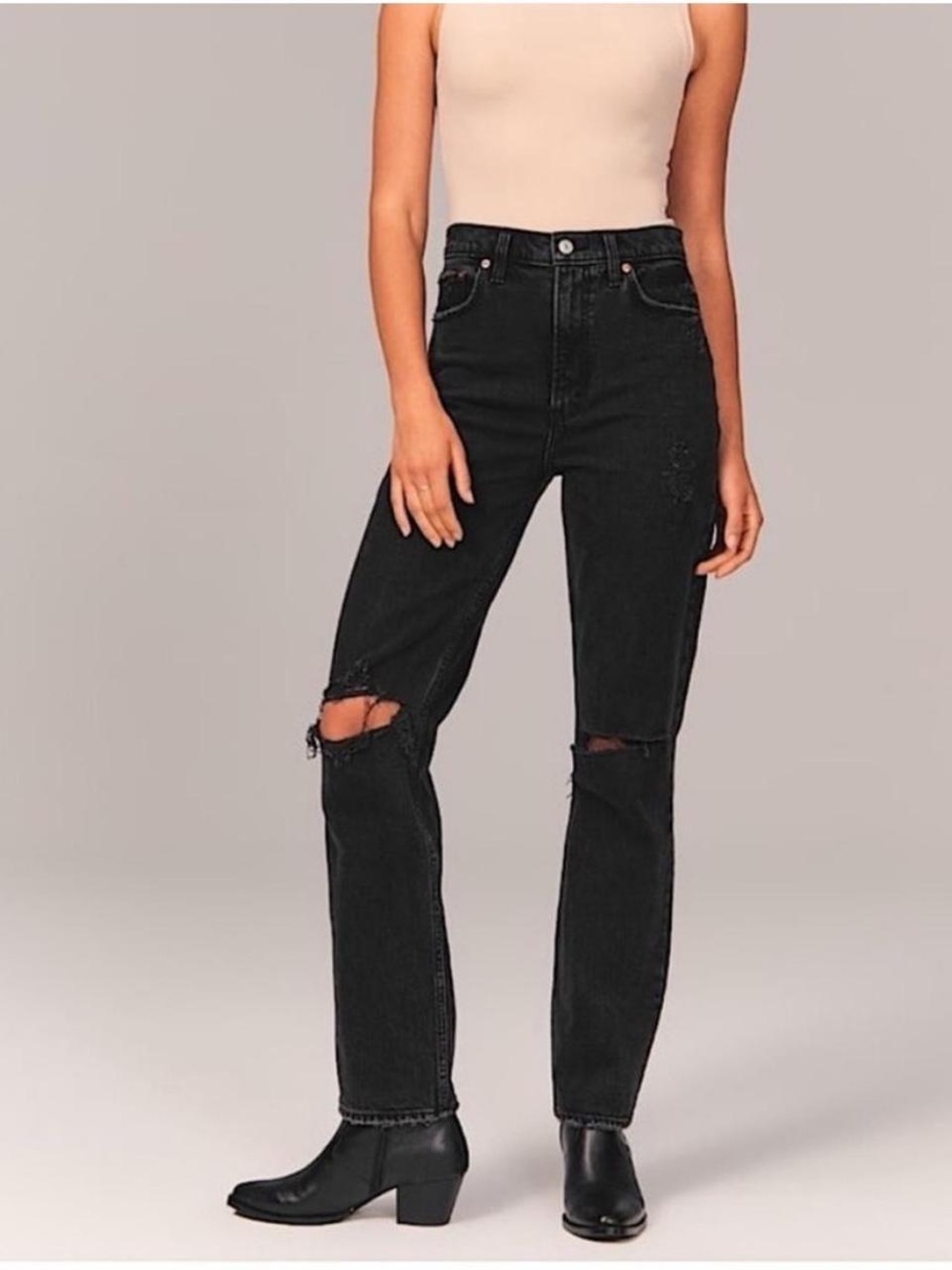 Abercrombie & Fitch Black Ultra High-Rise ‘90s Straight Jeans